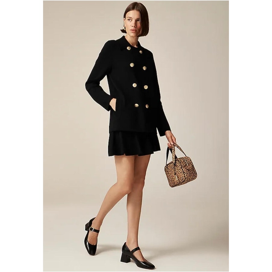 NWT J. Crew Warwick Sweater Blazer Gold Buttons Old Money Classic M