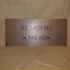 Vintage Metal No Smoking in This Room Sign Wall Hanging