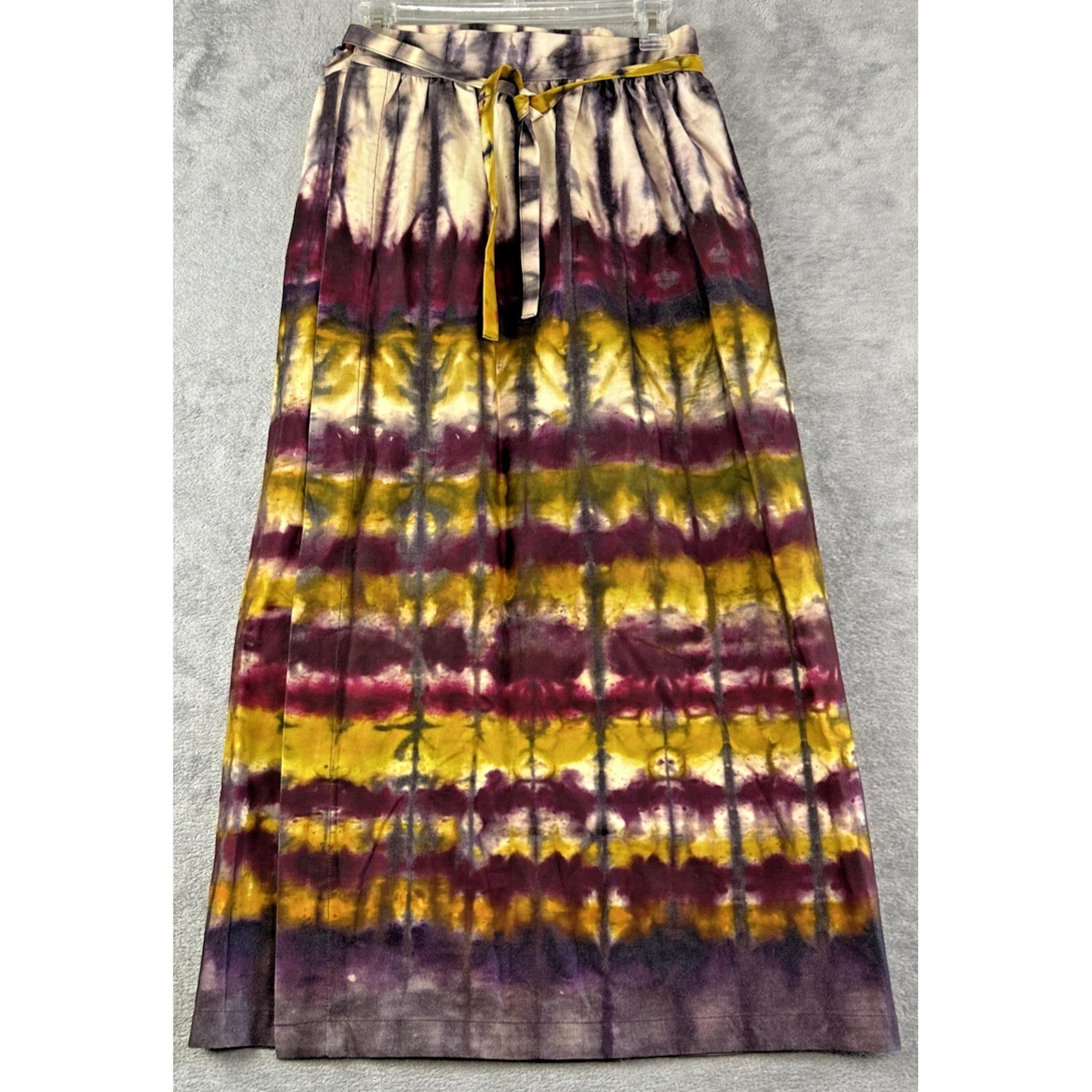 Anthropologie Tiny Heidi Tye-Dye Wrap Maxi Skirt Women's Large Festival Peasant