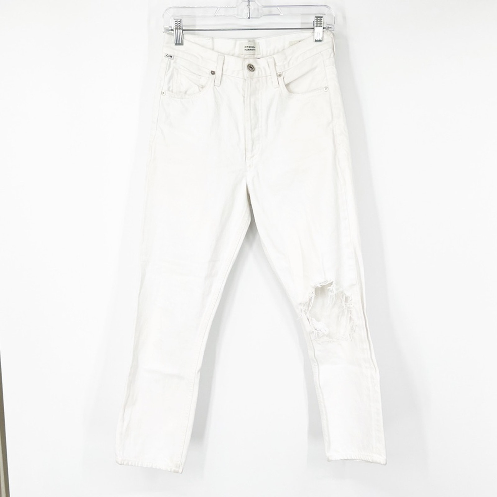 Citizens of Humanity COH Charlotte High Rise Straight Crop Jeans Button Fly