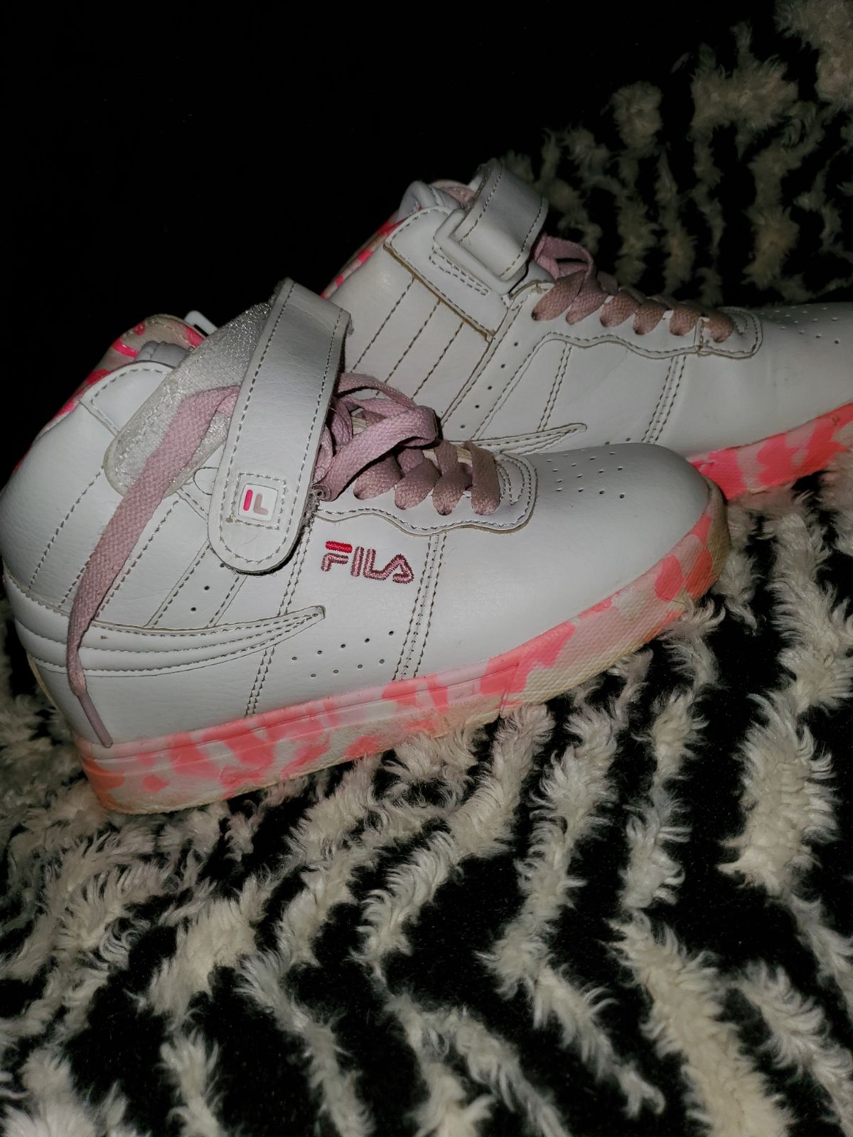 Girls Size 13 Fila Leather High Tops