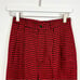 Vintage 80's L.L. Bean Red Houndstooth Buffalo Check Wool Trousers Size 8