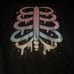 Blackmilk ‘Cartoon Ribs Patch Hoodie’ Crop Blk Rainbow Ribcage