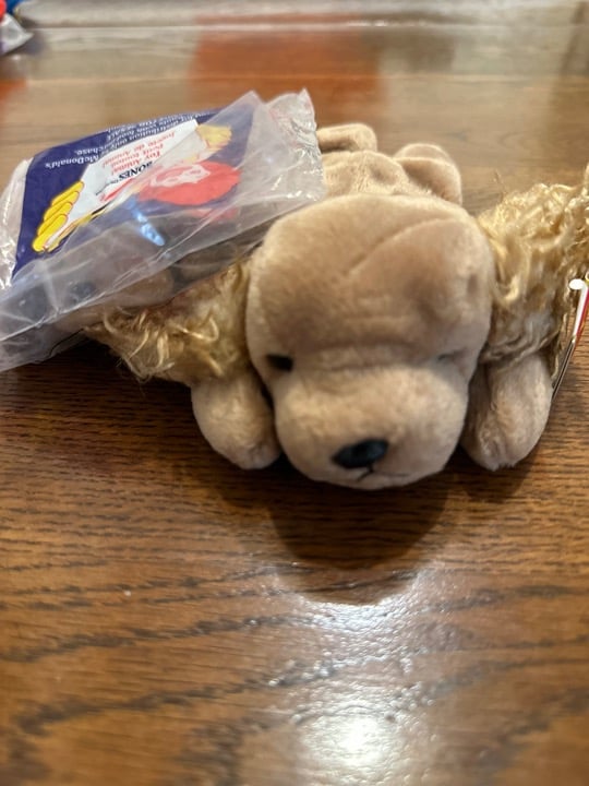 Ty Beanie Babies Spunky The Cocker Spaniel & Mini