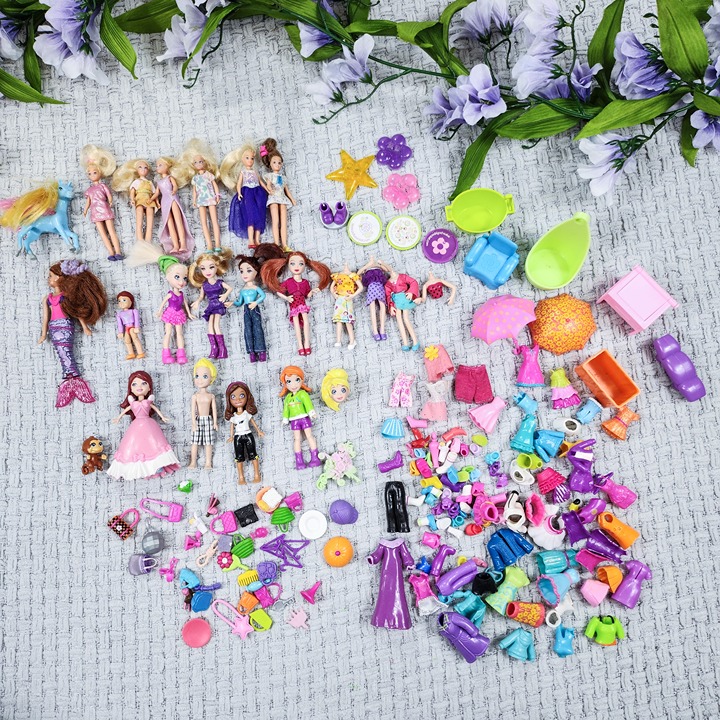 Polly Pocket Huge Lot Clothes Dolls Clothes & Accessories