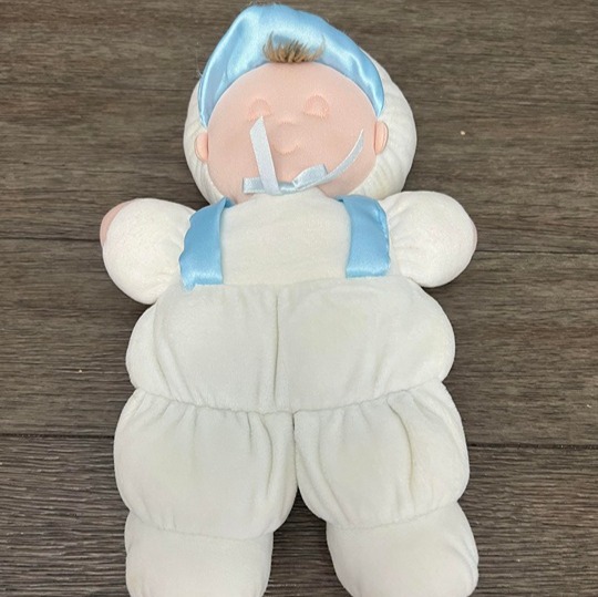 Vintage Eden Sleeping Velour Baby Boy Doll Plush