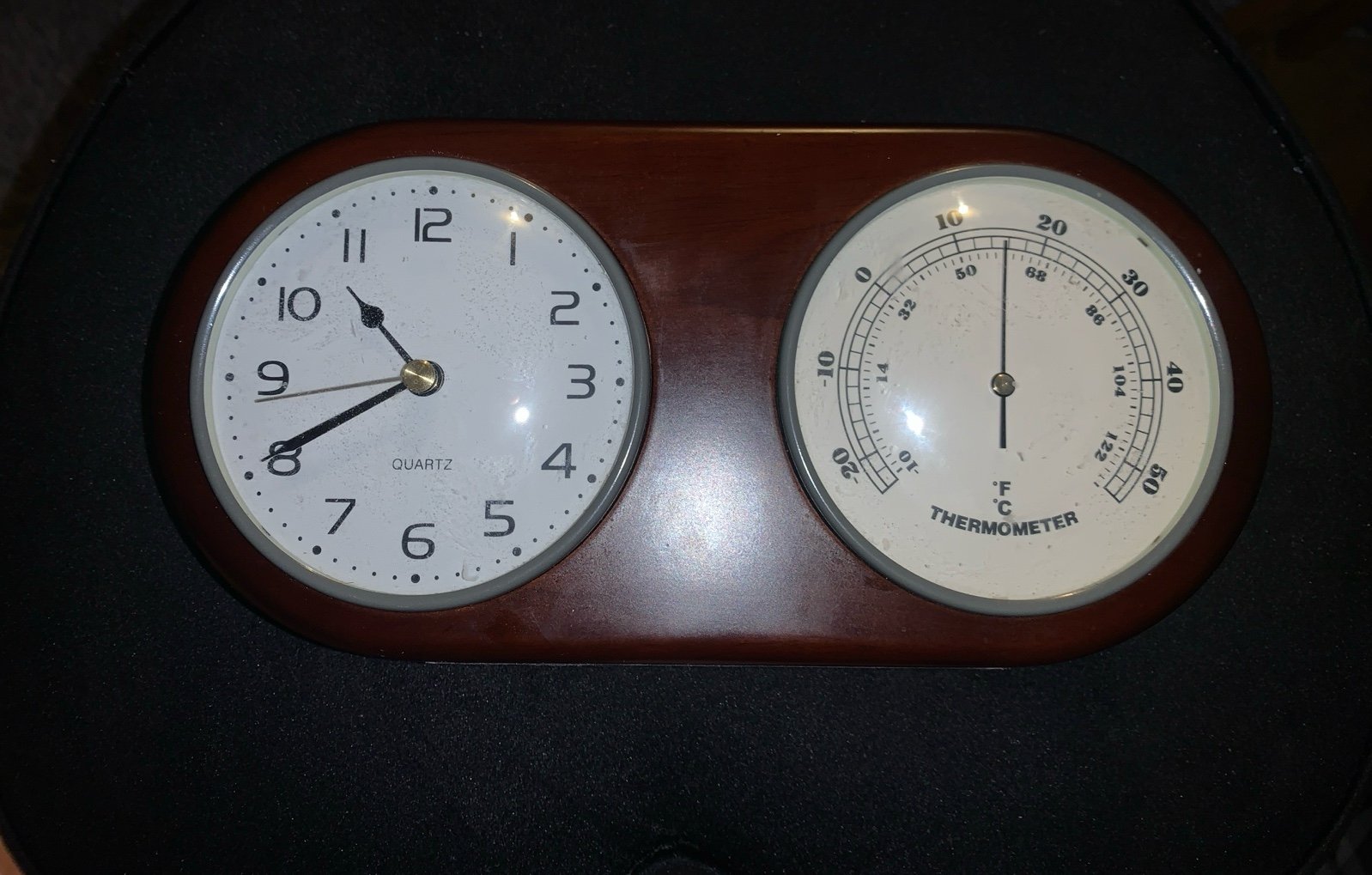Vintage brass clock /perimeter desk clock