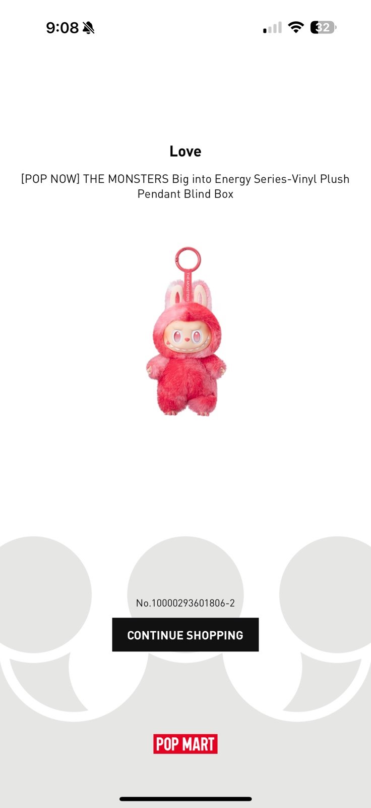 The Monsters: Big Into Energy Plush Pendant — Love Labubu