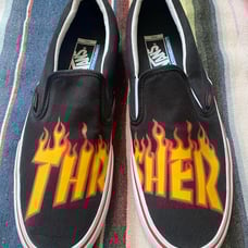Vans THRASHER Slip-On Black/Red Deadstock USA