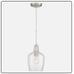 Good Lumens 1-Light Brushed Nickel Mini-Pendant with Hammered Glass Shade Light