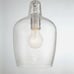 Good Lumens 1-Light Brushed Nickel Mini-Pendant with Hammered Glass Shade Light