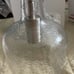 Good Lumens 1-Light Brushed Nickel Mini-Pendant with Hammered Glass Shade Light