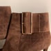 Christian Dior Boots Graphic Cannage Brown Buckle Ankle Booties