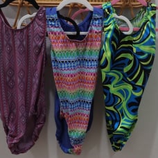 Snowflake Designs Gymnastics Leotard SET OF 3 Adult Medium Racerback Body Suit M