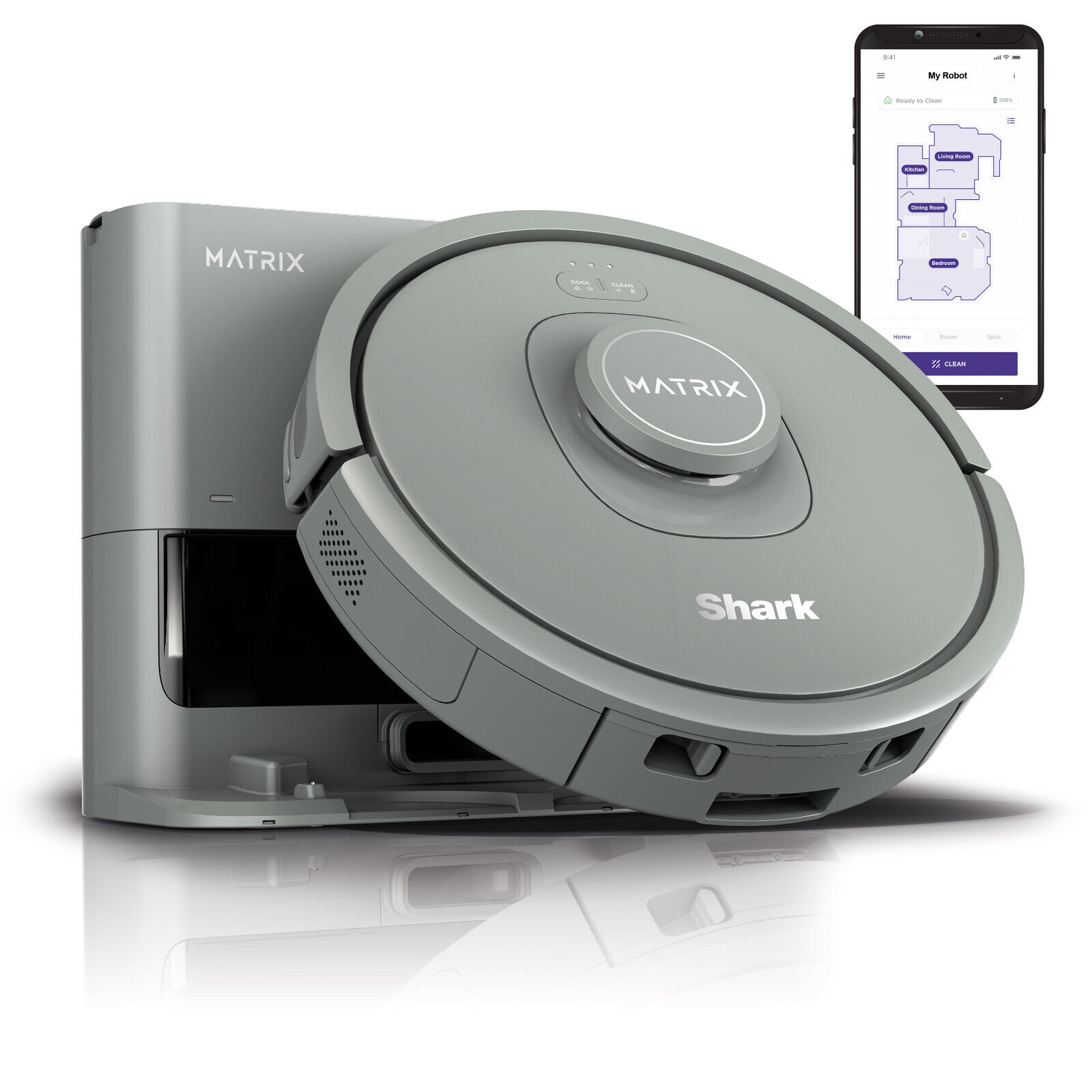 Shark Matrix Self-Empty Robot Vacuum - Carpets & Hard Flood