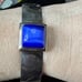 Vintage sterling silver blue cat eye/ Lapis? Cabochon cuff bracelet ~31.88g
