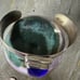 Vintage sterling silver blue cat eye/ Lapis? Cabochon cuff bracelet ~31.88g