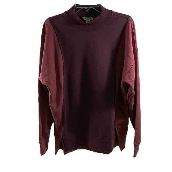 Athleta NWOT Burgundy Colorblock Pullover Sweatshirt Size M