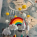 Handmade Felt Rainbow and cloud Nursery Mobile, Gender Neutral Crib Mobile, Baby