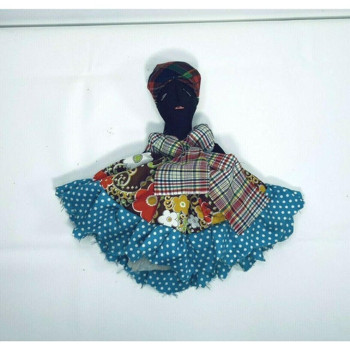 Vintage Handmade Baby Doll African American Folk Rag Doll