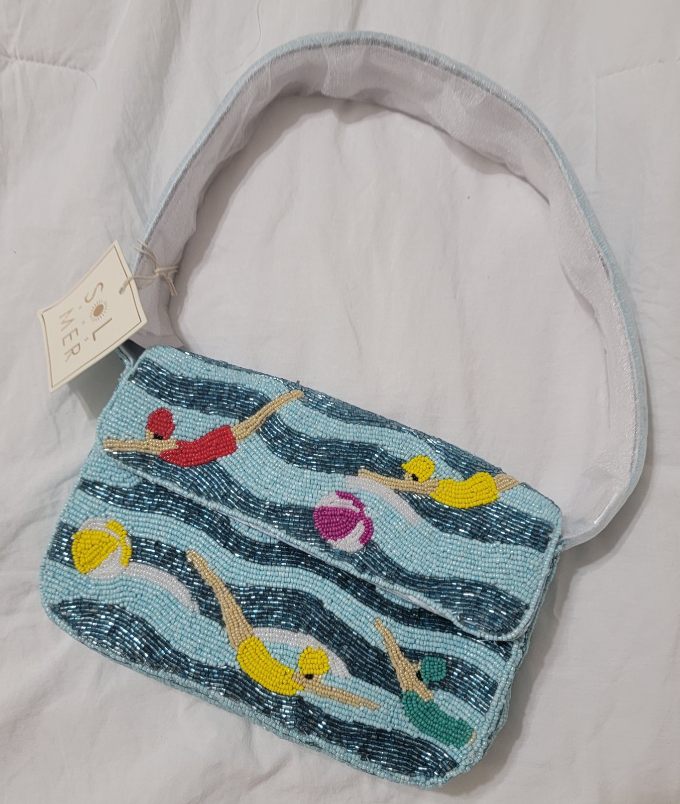 VIRAL~ Made In India beach diver swimmer beaded bag