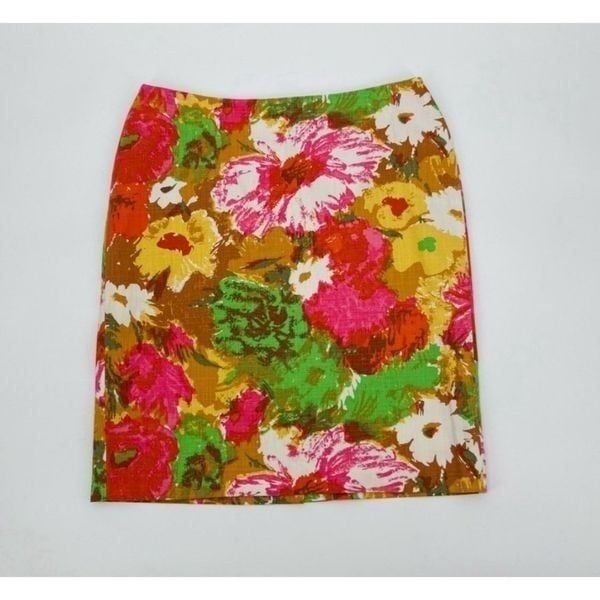New Talbots Skirt Floral Cotton Size 8