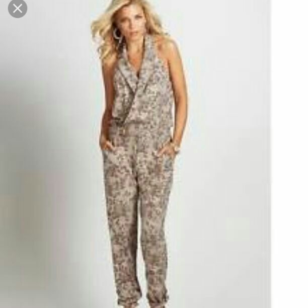 Guess pantsuit animal print sz 6 new