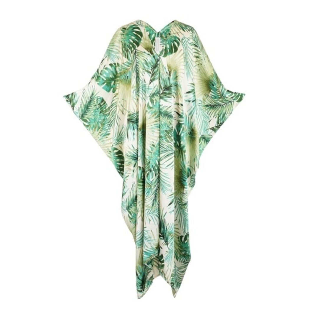 Jennafer Grace Palm Kaftan One Size EUC