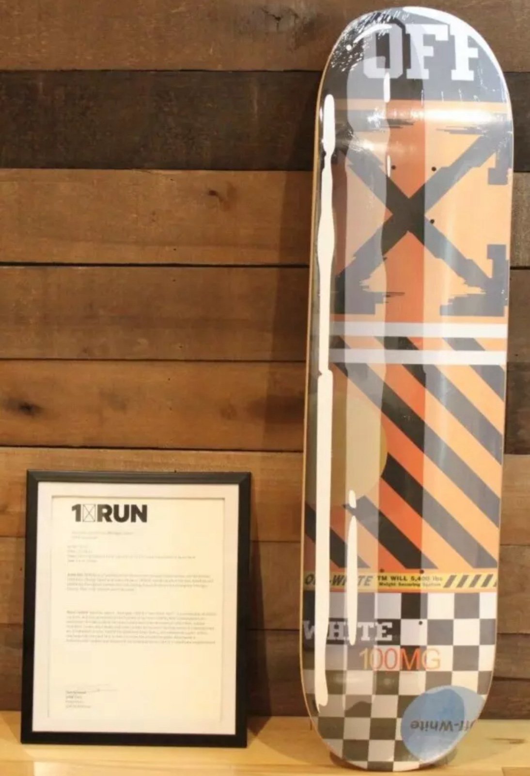 2020 - #15/50 Off White Skateboard Deck by Denial 1x Run Signed
