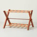 Foldable Wood & Metal ottoman Rack Tan/ Brown - Hearth & Hand™ with Magnolia