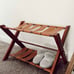 Foldable Wood & Metal ottoman Rack Tan/ Brown - Hearth & Hand™ with Magnolia