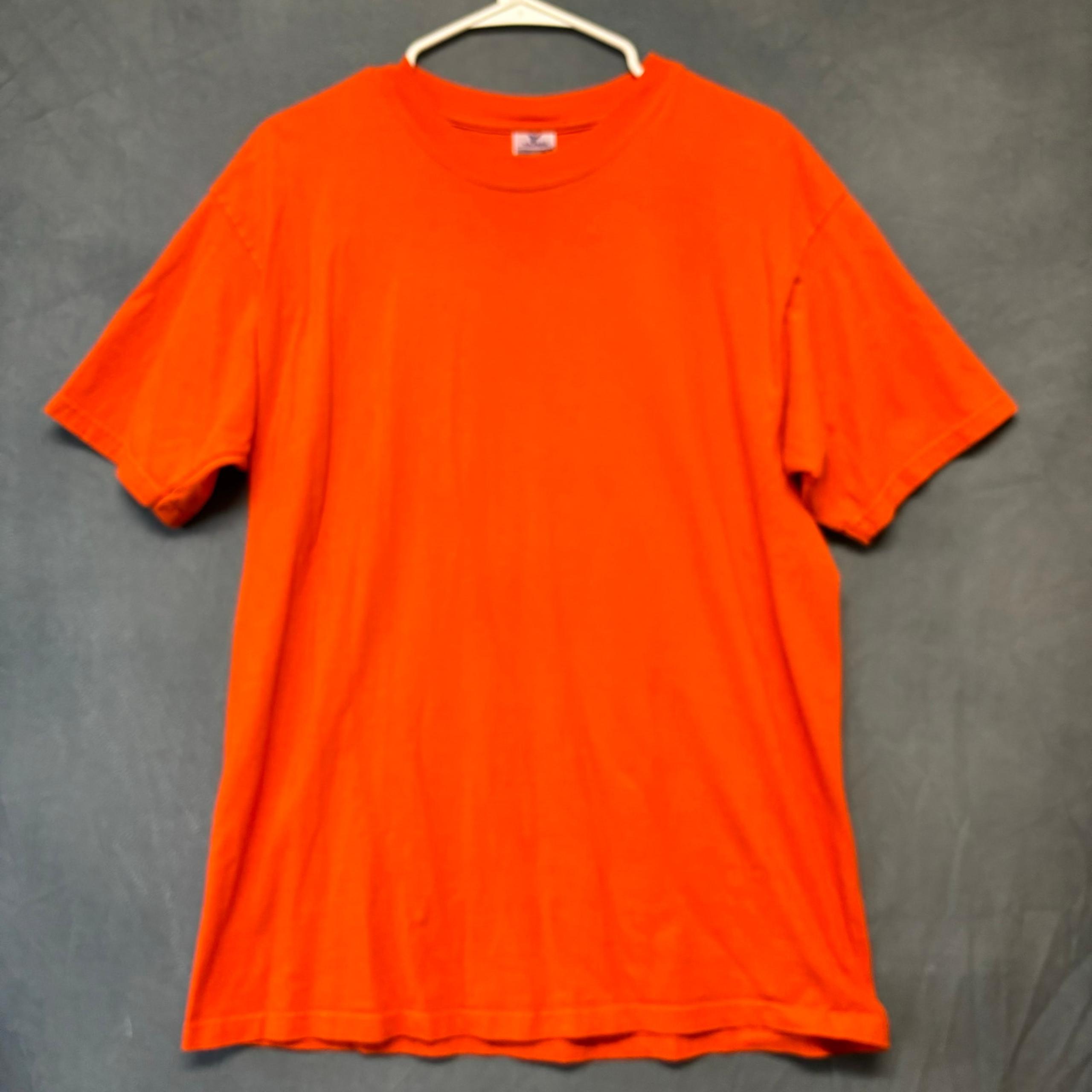 Vintage Yazbek Shirt Blank Orange Mens Large Heavyweight Skater Grunge Plain