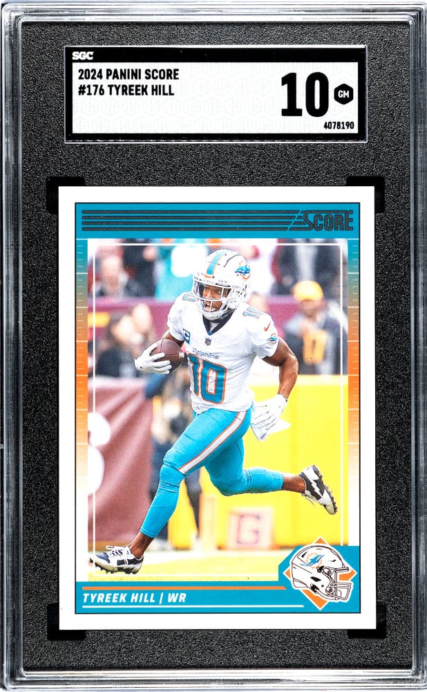 2024 Panini Score Tyreek Hill #176 SGC 10