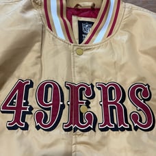 san francisco 49ers jacket bomber retro gold medium