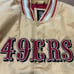san francisco 49ers jacket bomber retro gold medium