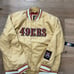 san francisco 49ers jacket bomber retro gold medium