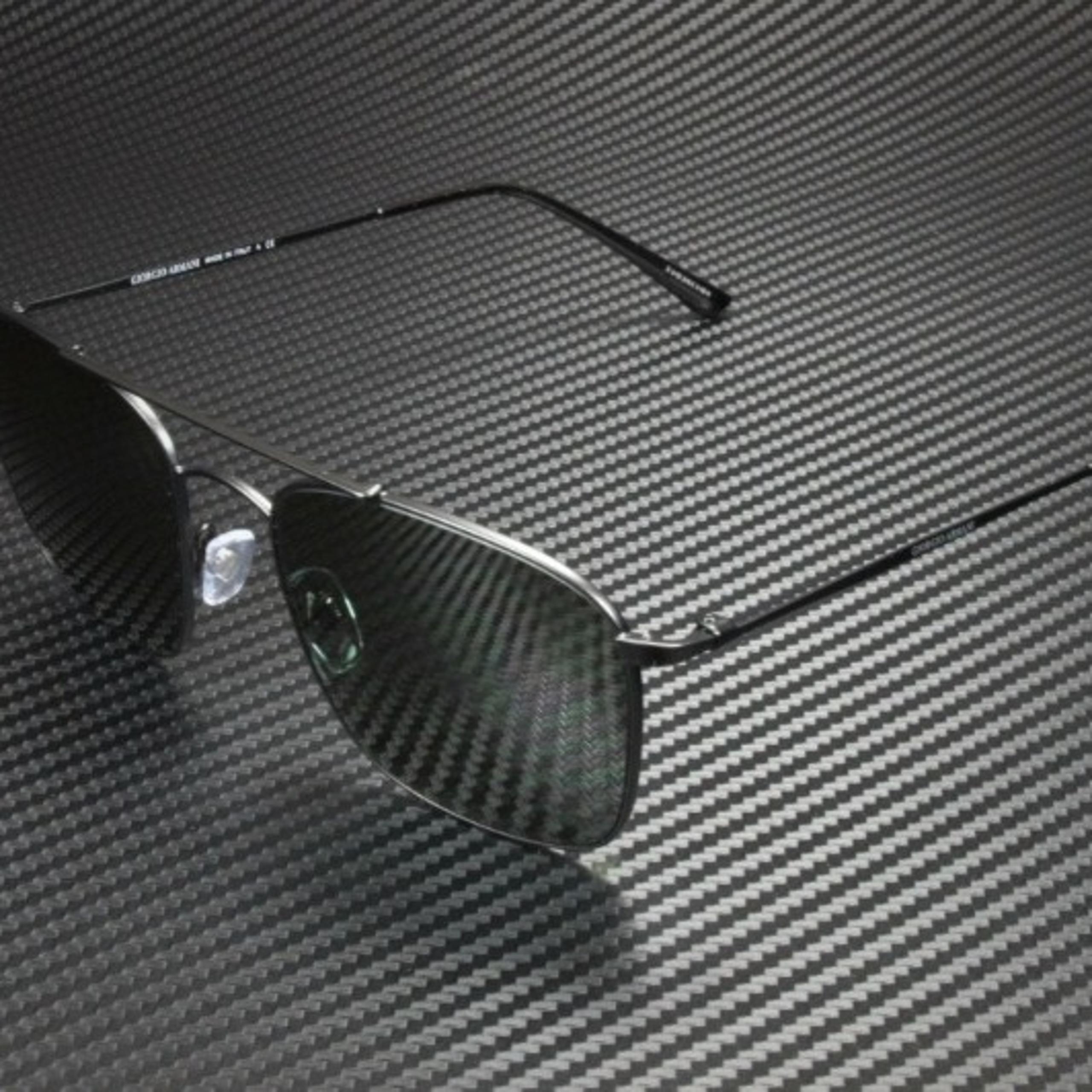 Giorgio Armani Men's Matte Black and Green 55mm Sunglasses!