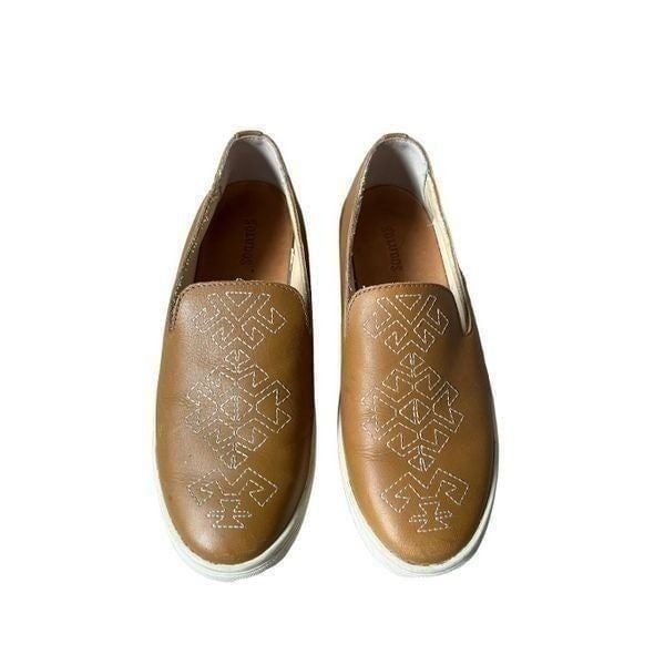 Soludos Slip On Leather Sneakers Brown size 8.5
