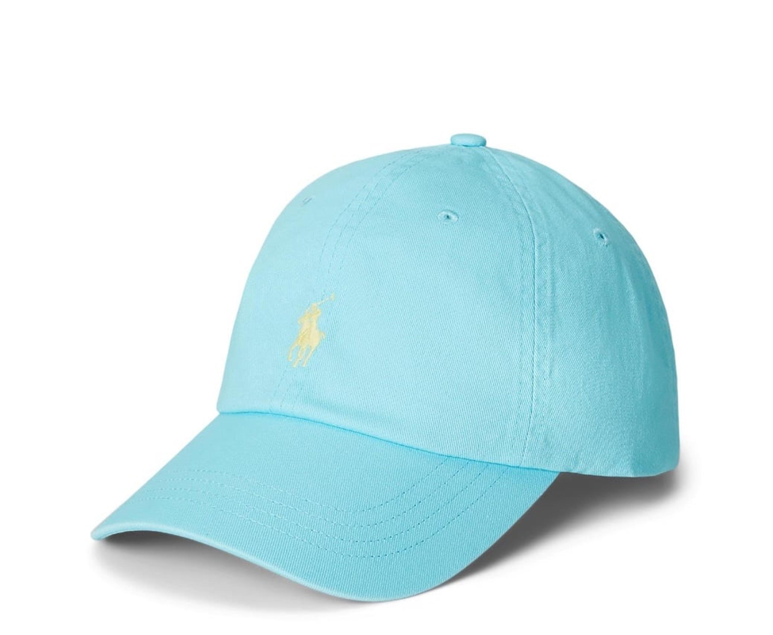 Polo Ralph Lauren Men’s Cotton Baseball Cap Hat Adjustable Strap NWT Aqua Blue