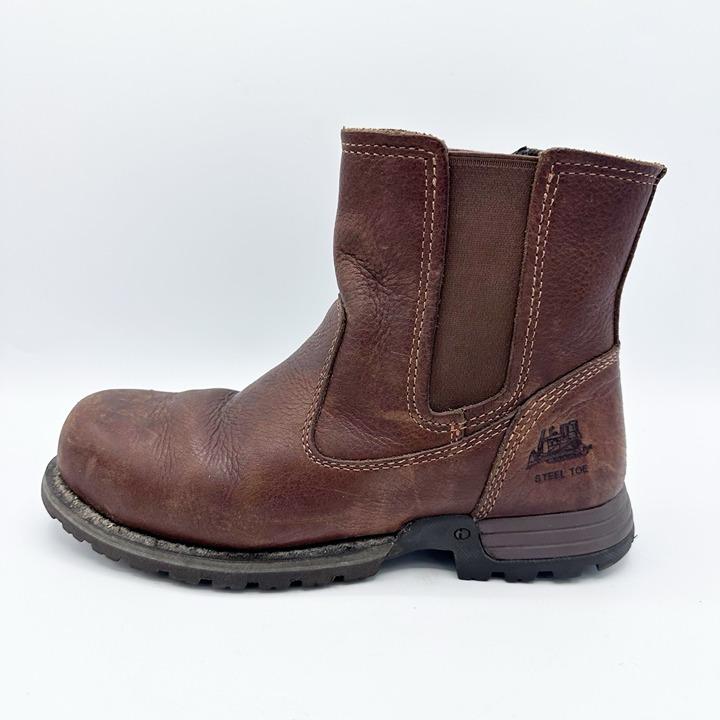 CAT Caterpillar Freedom Pull On Leather Steel Toe EH Boots Brown Women's Sz 8