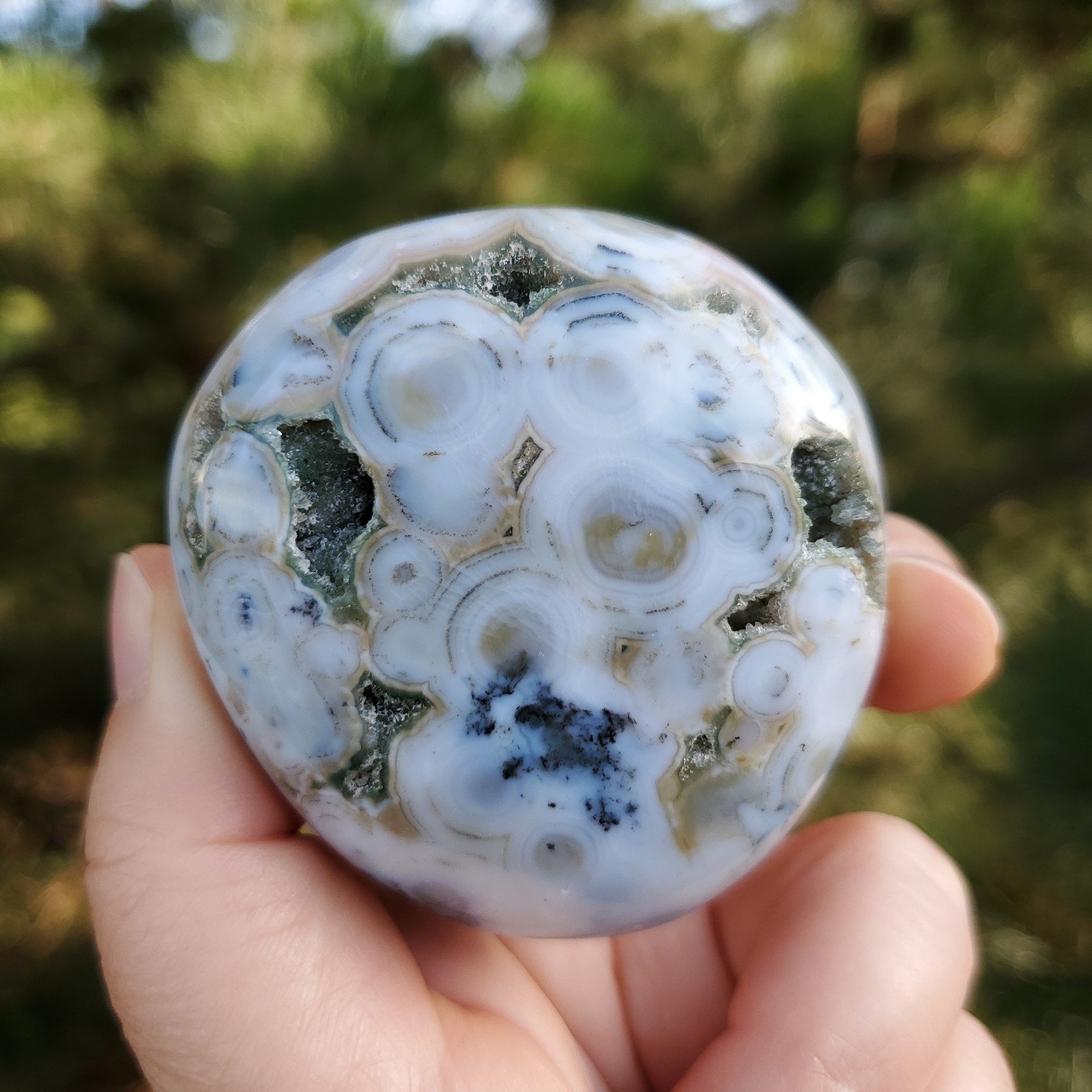 8th vein ocean jasper blue and green druzy pokets
