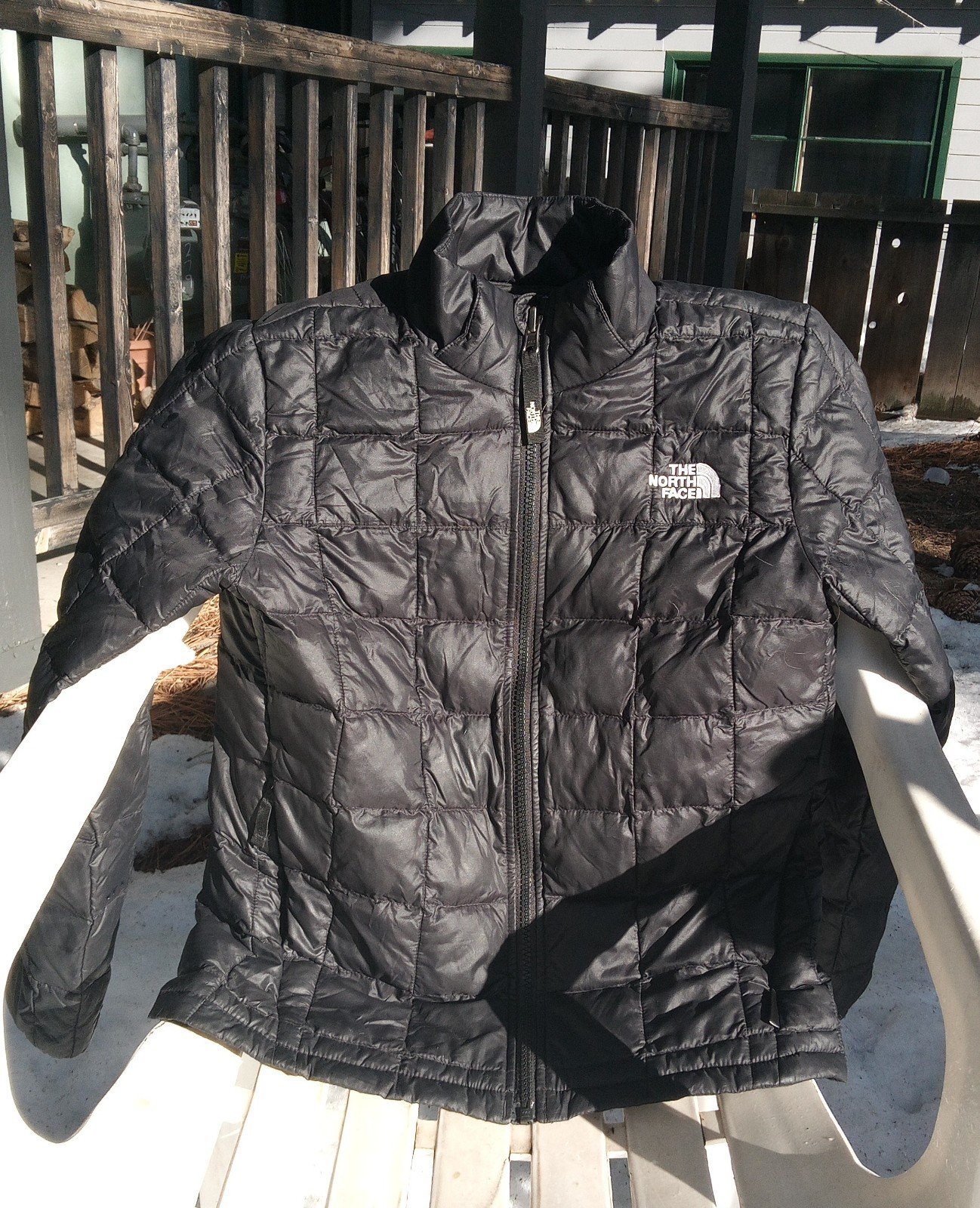 The North Face Black Puffer Quilted Jacket. Kids 10-12