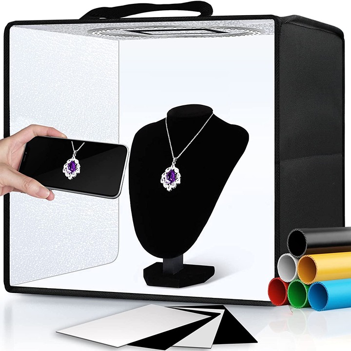 Portable Photo Studio Light Box, 12 x12 Professional Dimmable Shooting Tent Kit