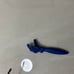 Blue pen shaped like a hand.