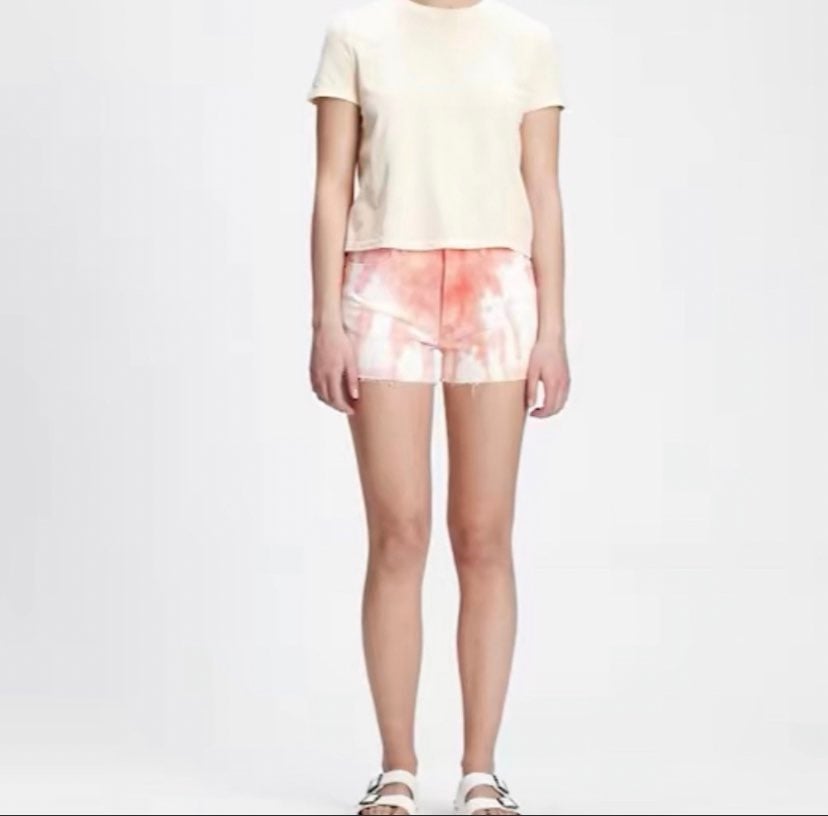 GAP Women’s Size 10 High Rise shorts Tie-Dye orange Pink Cutoffs 5 Pocket Boho