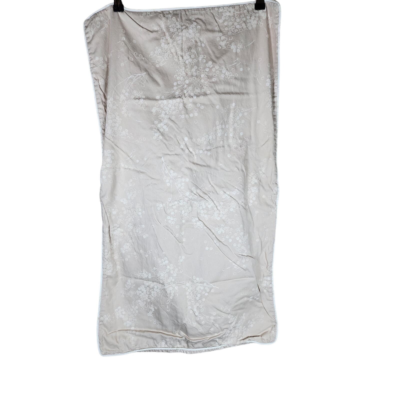 BARBARA BARRY Tan with Sparkle Leaf Design KING Pillow Sham - set of 2