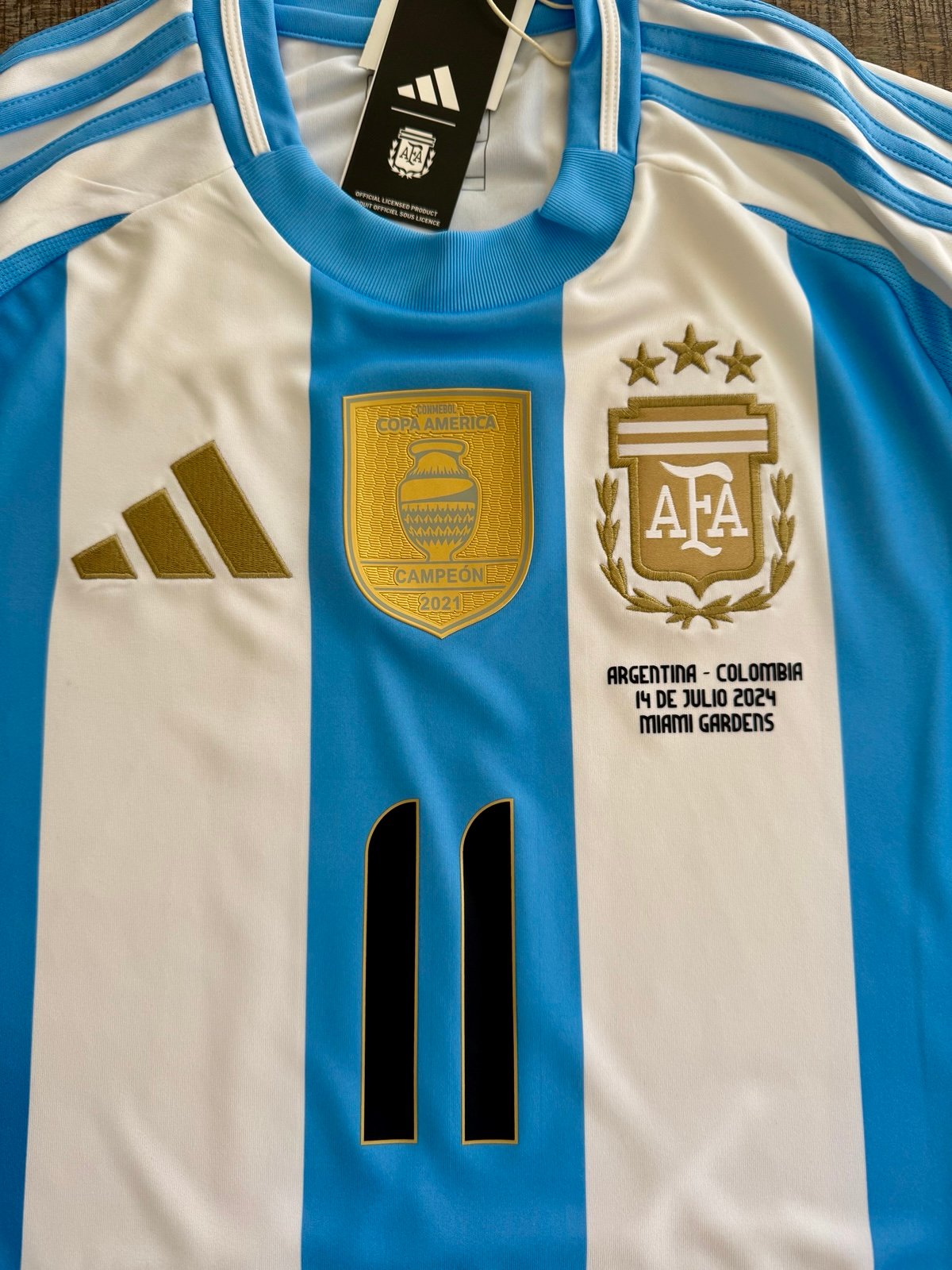 ADIDAS ARGENTINA COPA AMERICA 2024 FINAL XL IP8409 DI MARIA #11 ORIGINAL JERSEY