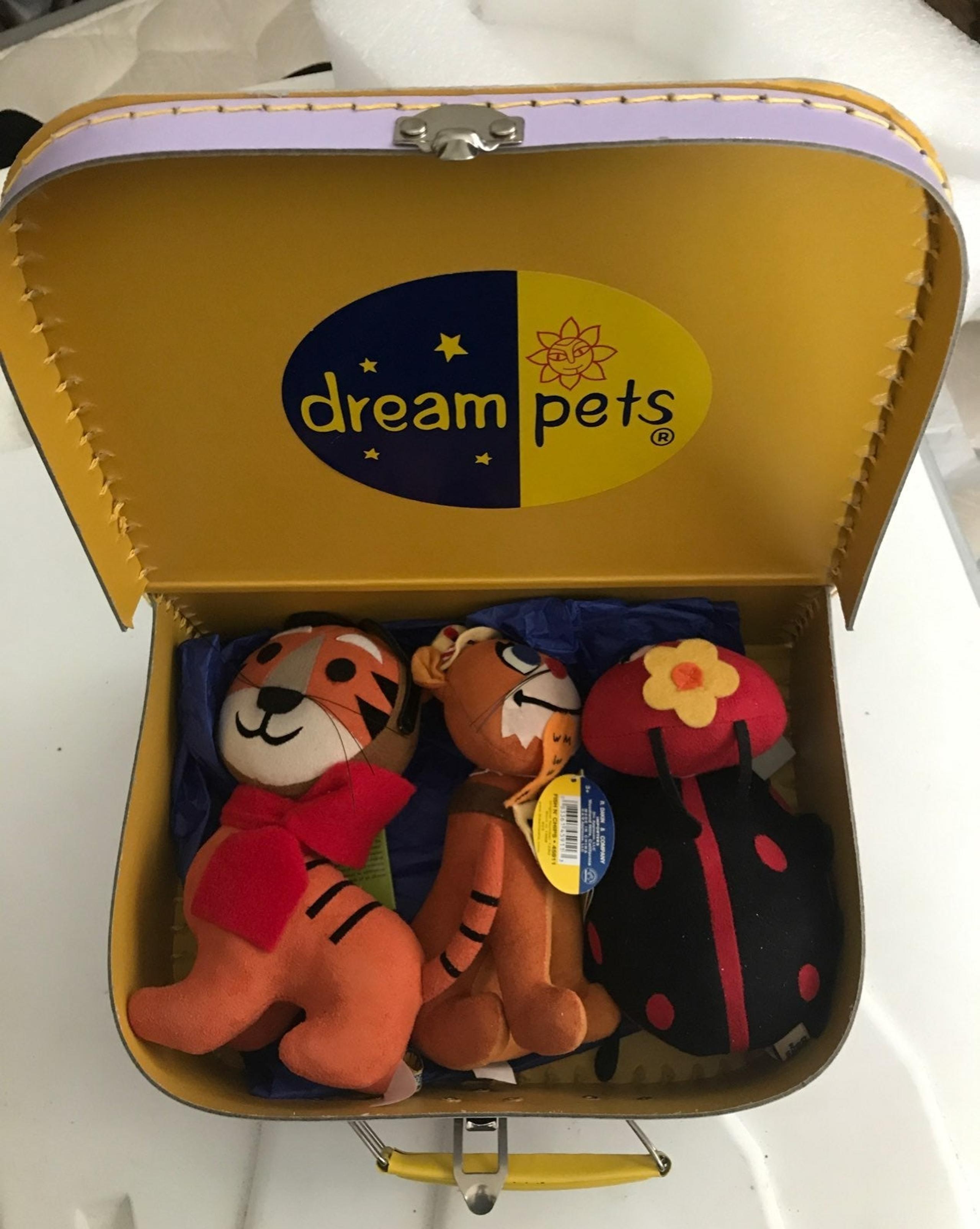 3 “Dream pets” In Lavender Trunk New