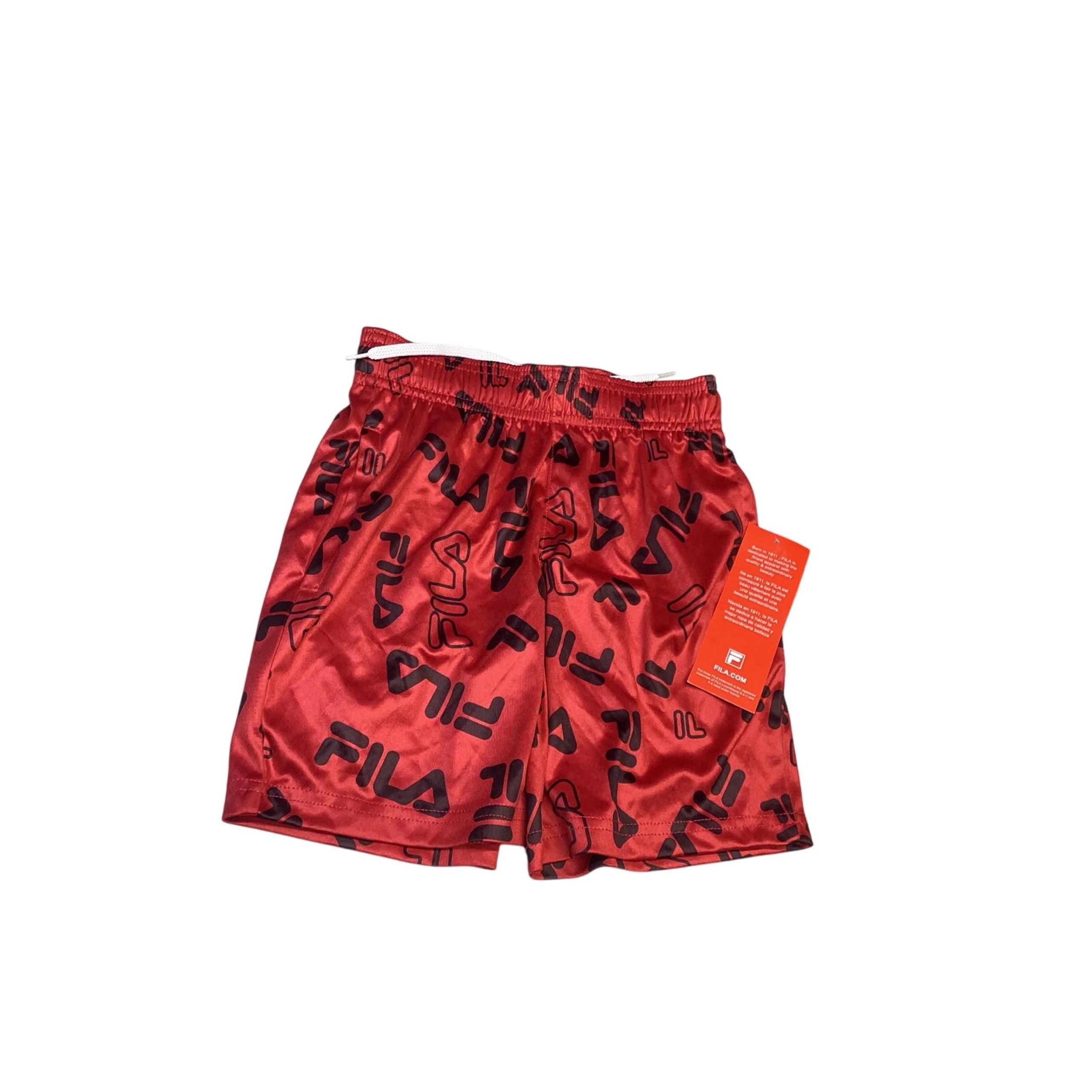 Fila Logo Red Nylon Swim Shorts Trunks Size 5/6 for Boys