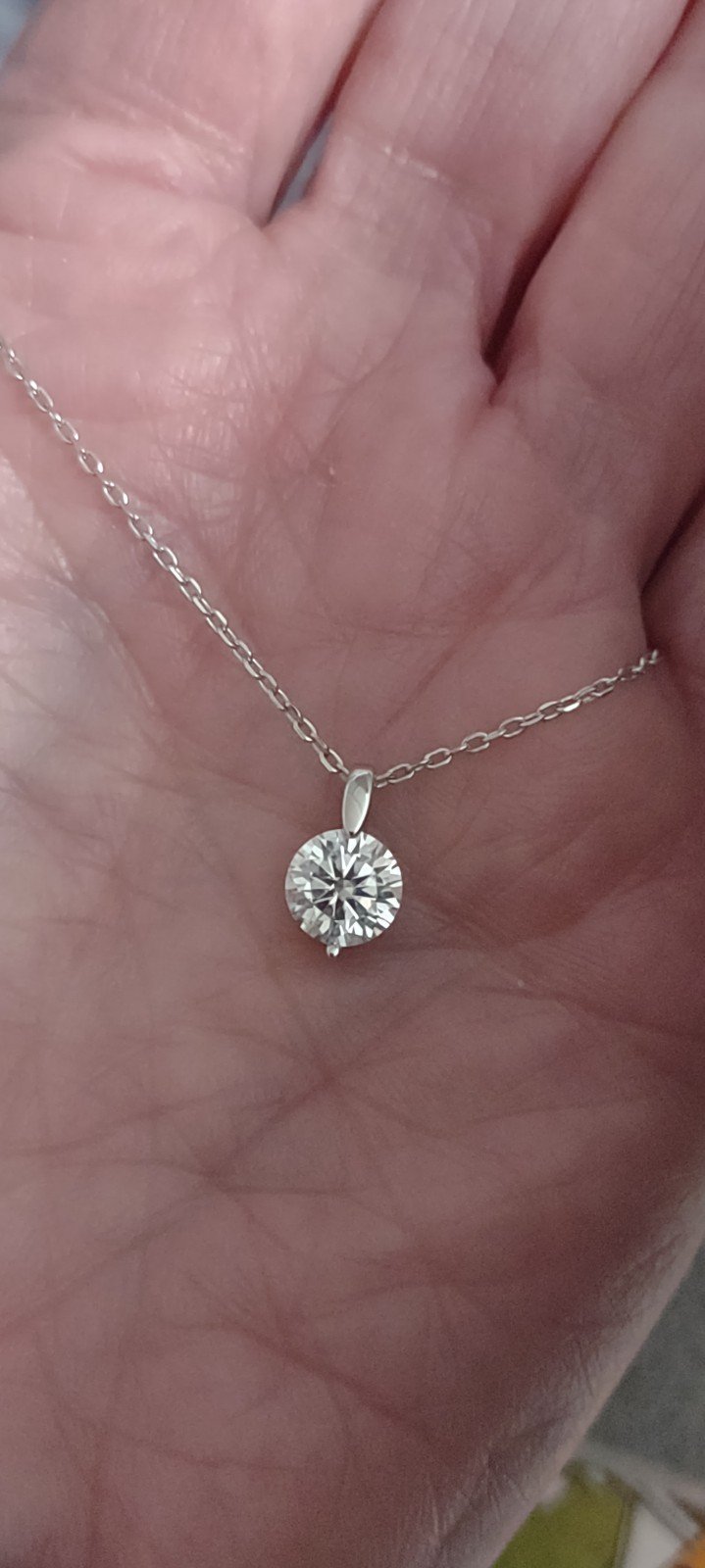 one carat positive testing gra certified 925 Sterling 18-in adjustability to 20